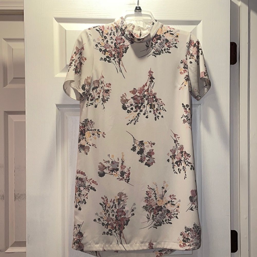 Anthropologie Leith Floral Sheath mock neck dress